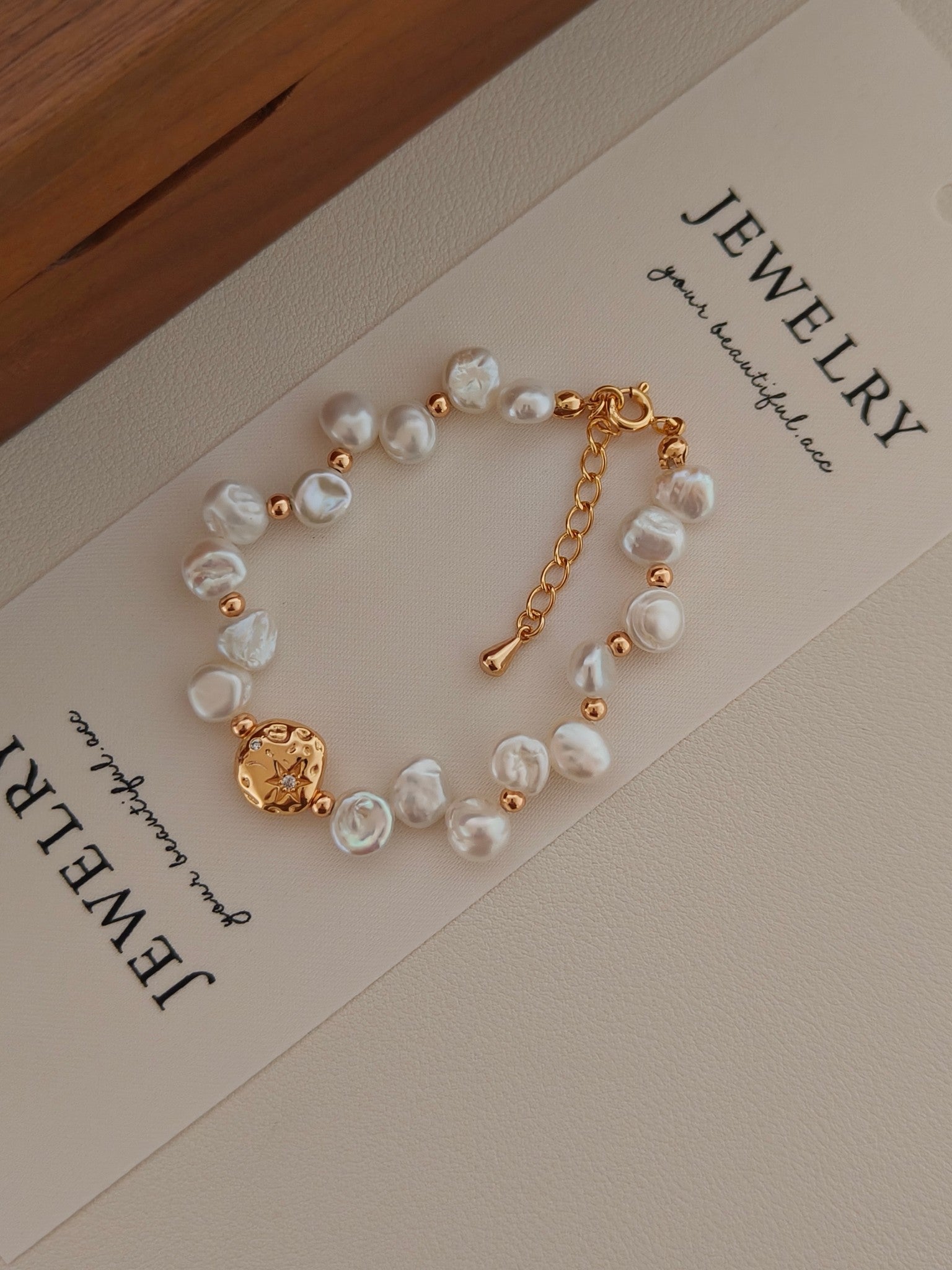 Vintage Gold Freshwater Pearl Bracelet