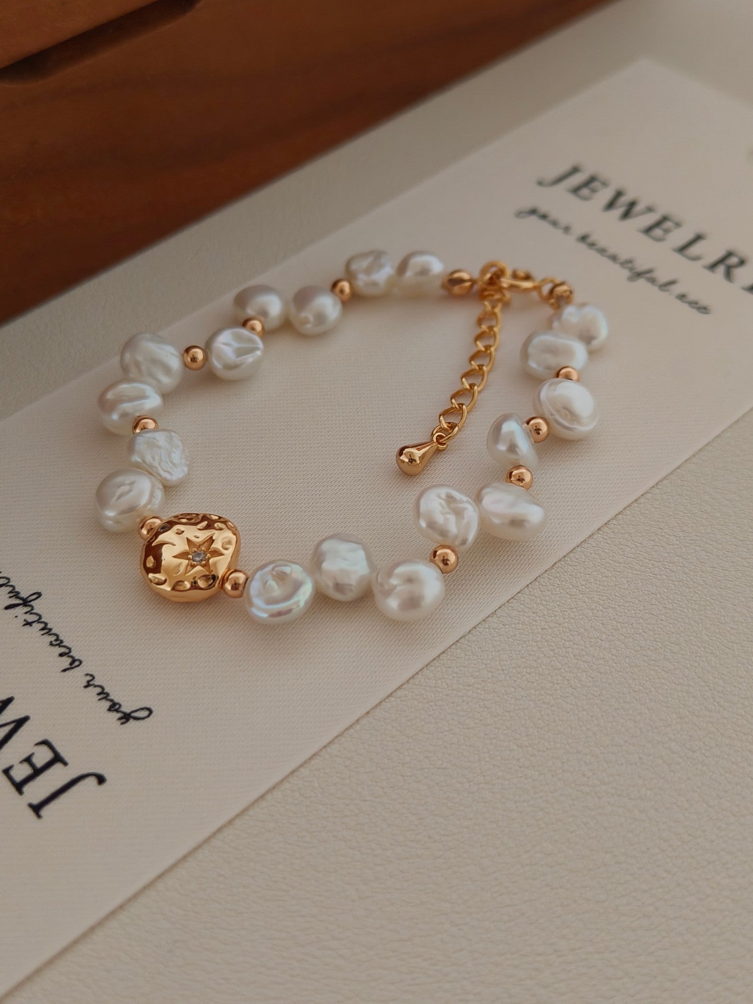 Vintage Gold Freshwater Pearl Bracelet