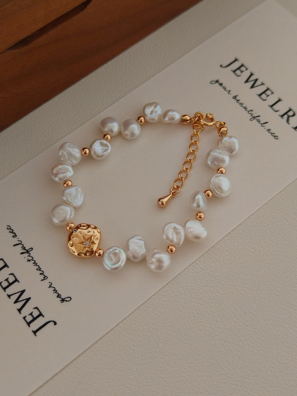 Vintage Gold Freshwater Pearl Bracelet