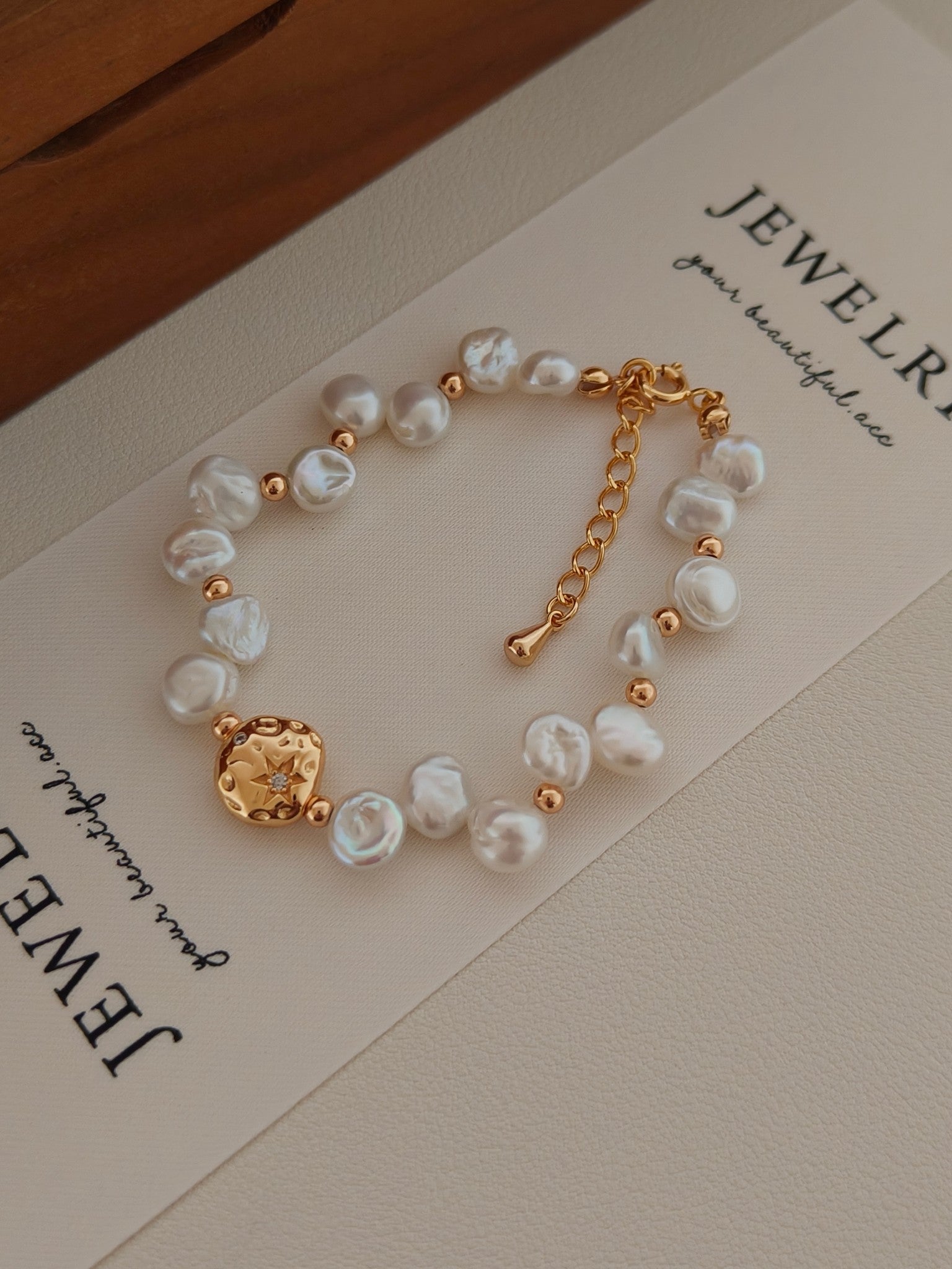 Vintage Gold Freshwater Pearl Bracelet