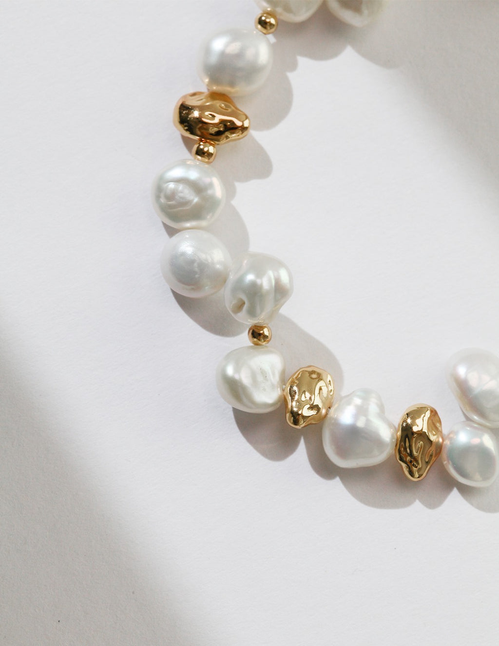 French Vintage Stone Pearl Necklace