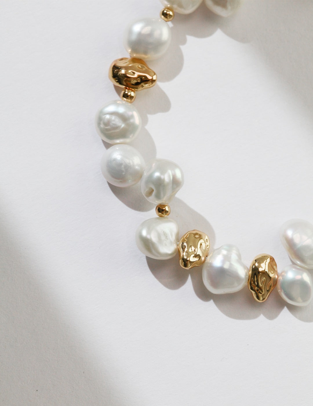 French Vintage Stone Pearl Necklace