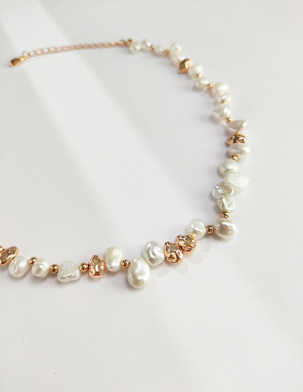 French Vintage Stone Pearl Necklace