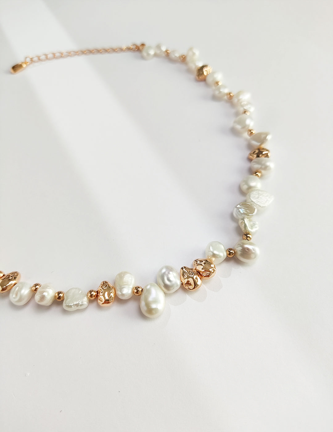 French Vintage Stone Pearl Necklace