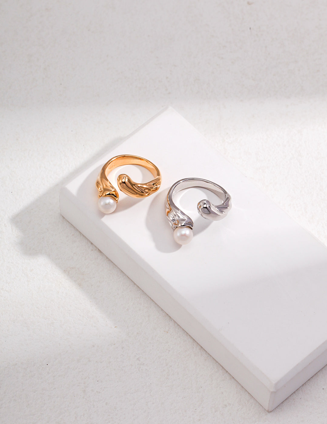 Liquid Silver Pearl Ring