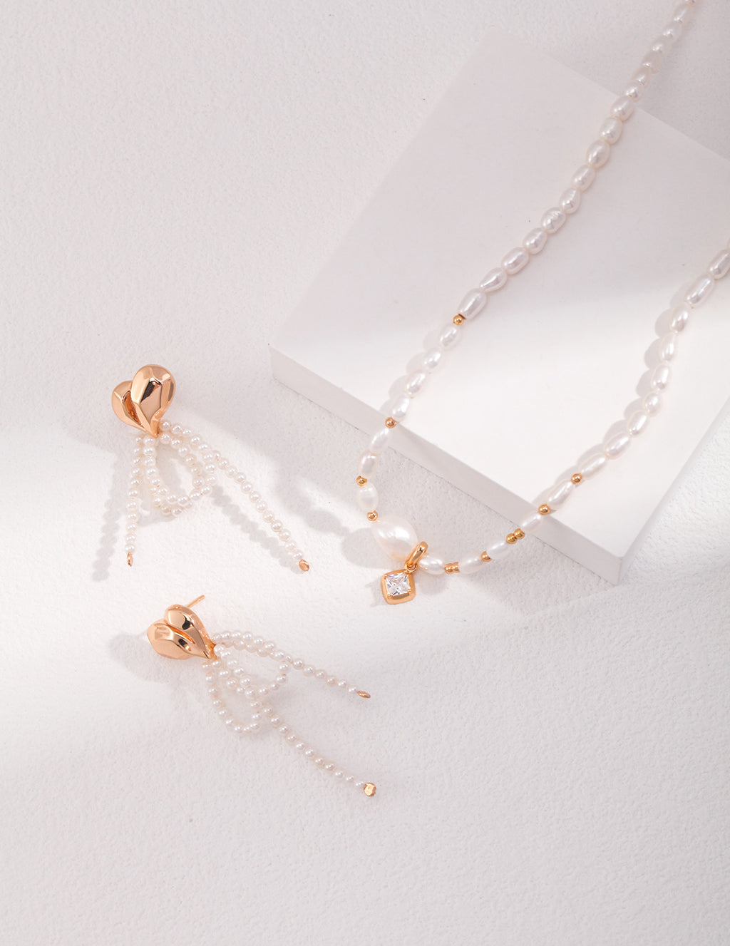 Artistic Pearl Drop Earrings
