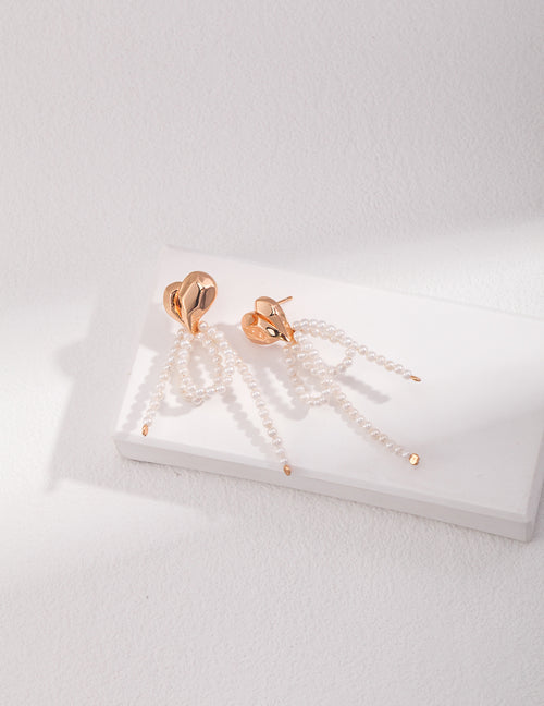 Artistic Pearl Drop Earrings