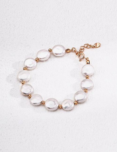 Baroque Button Pearl Bracelet