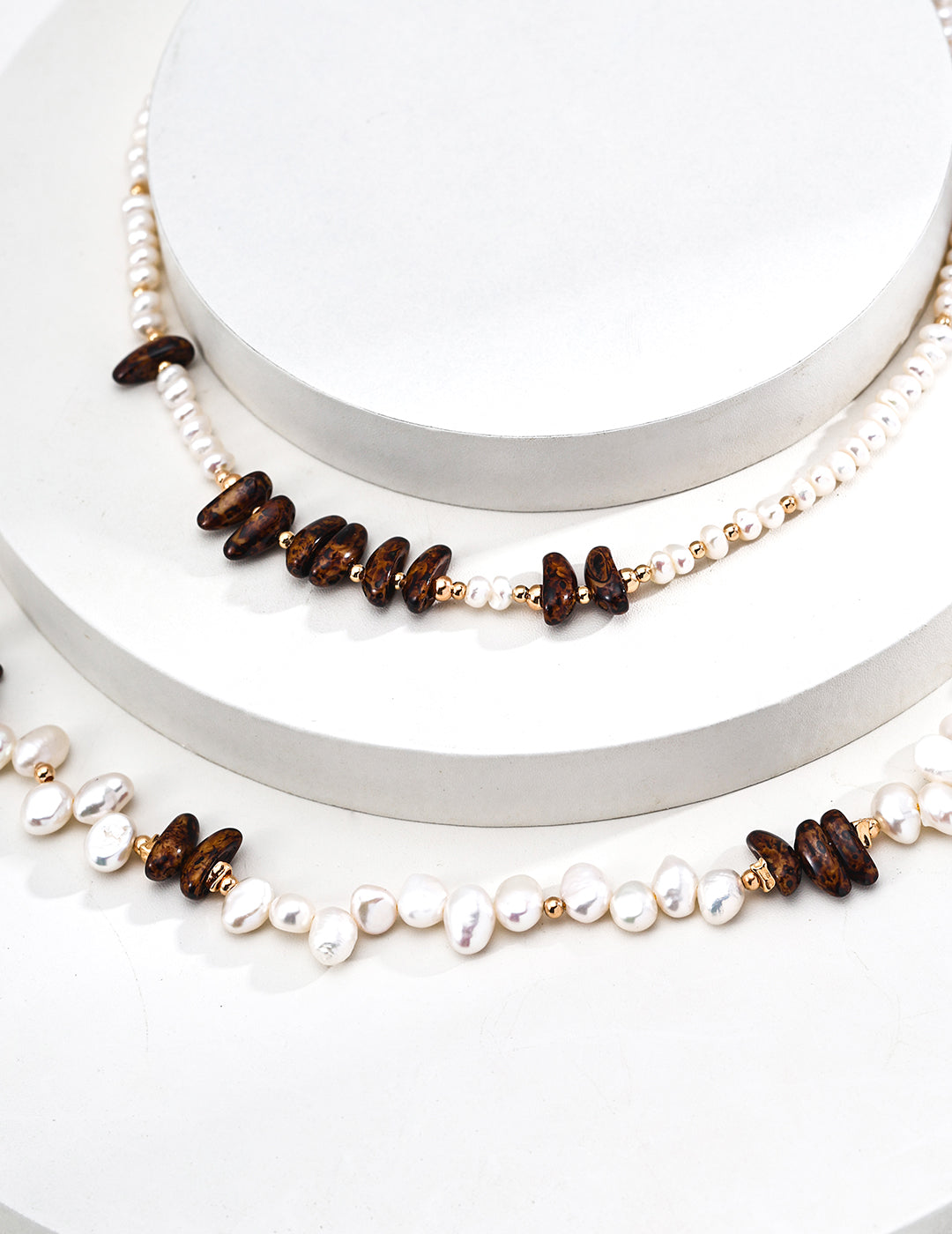 Czech Glass & Pearl Necklace